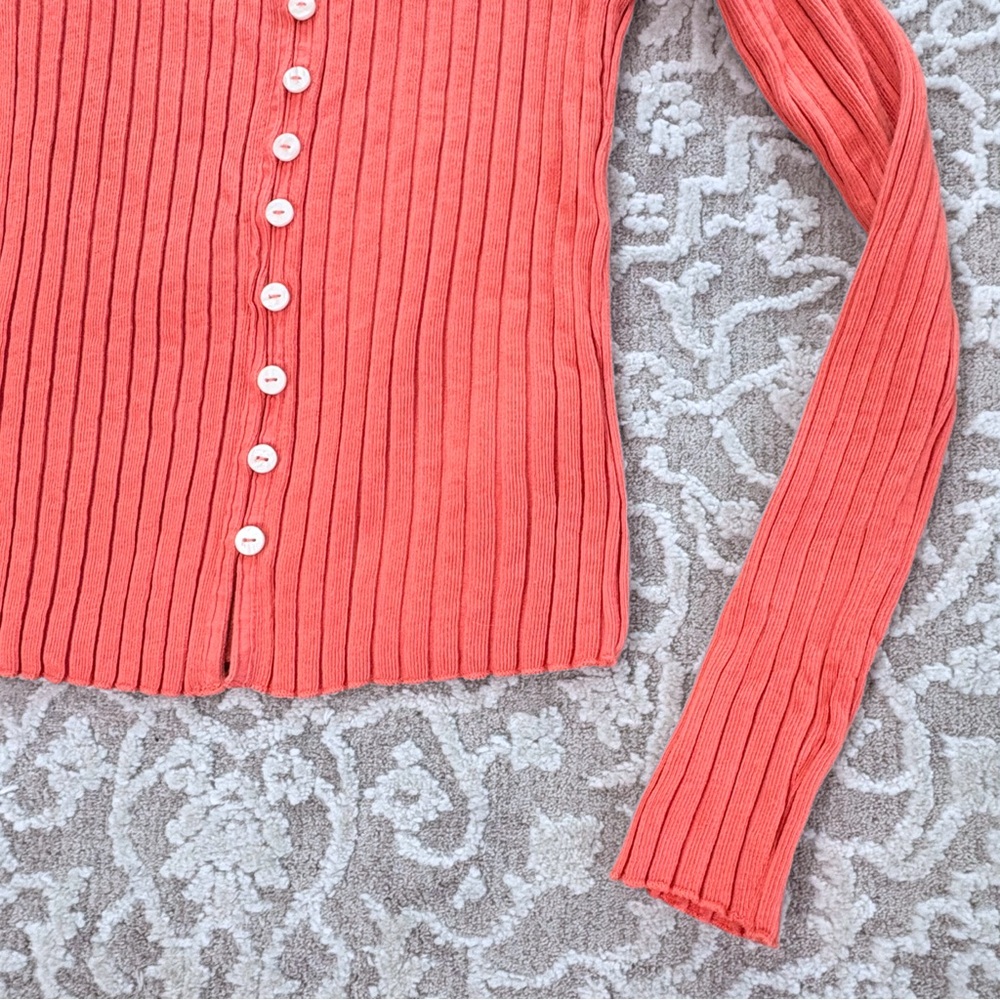 Free People Tilly Ribbed L/S Button Up - Picture 6 of 15